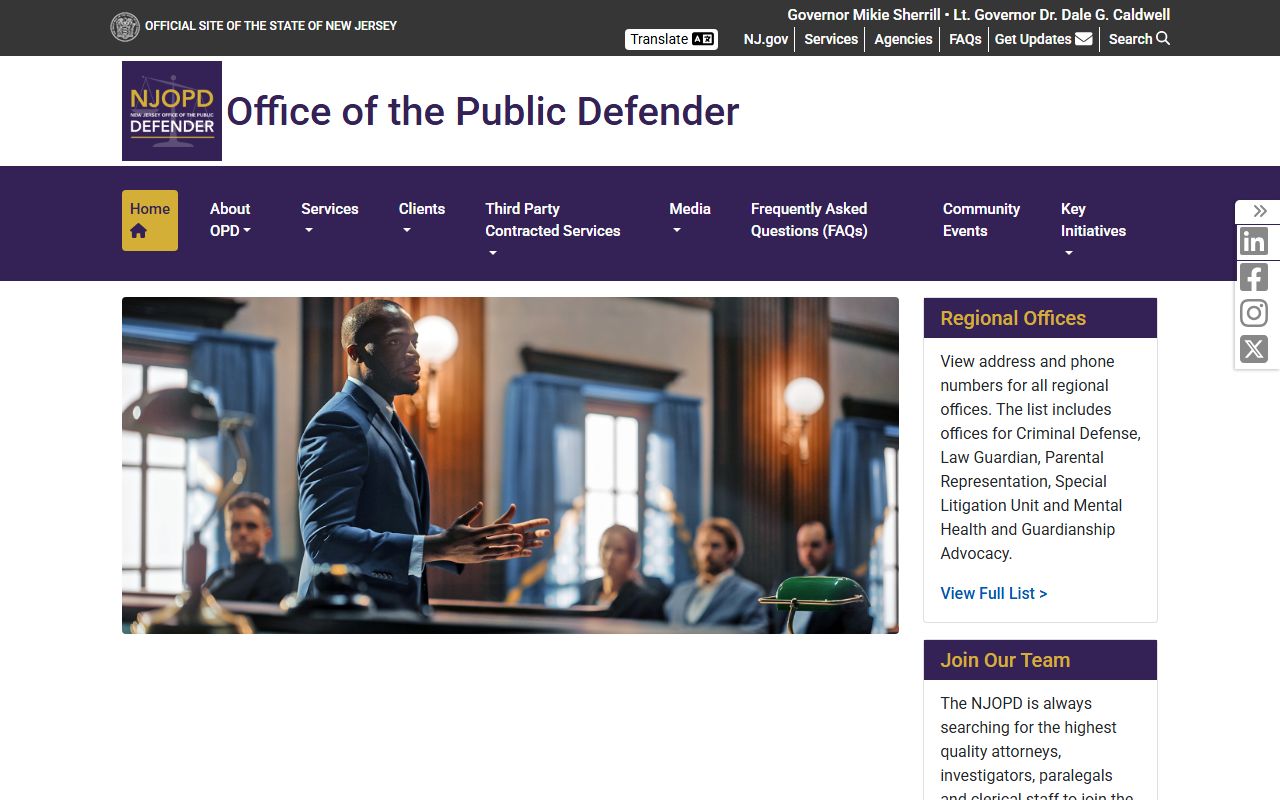 NJ Office of the Public Defender page for Bergen released inmates